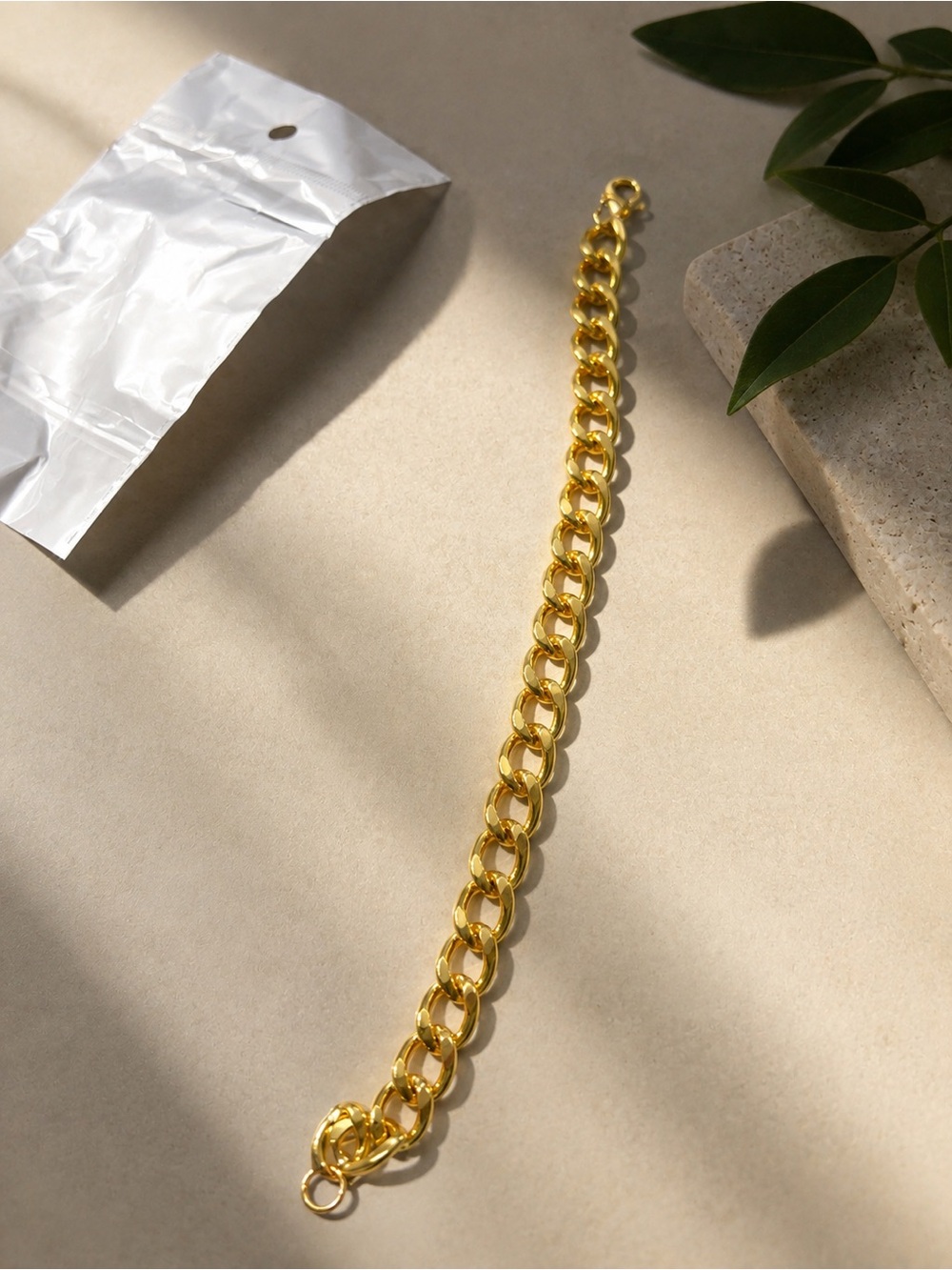 Plated Gold Chain Link Bracelet - Women Accessories